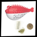 Fish shaped refillable cat toothbrush
