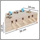 5 Hole Wooden Interactive Cat Toy