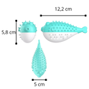 Fish shaped refillable cat toothbrush