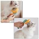 Self-cleaning pumpkin pet brush