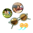 Vintage Round Kids Sunglasses for Ages 1 to 5