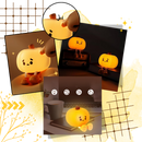 Cute Sad Pumpkin Night Light