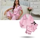 Women's Rosy Satin Pajamas